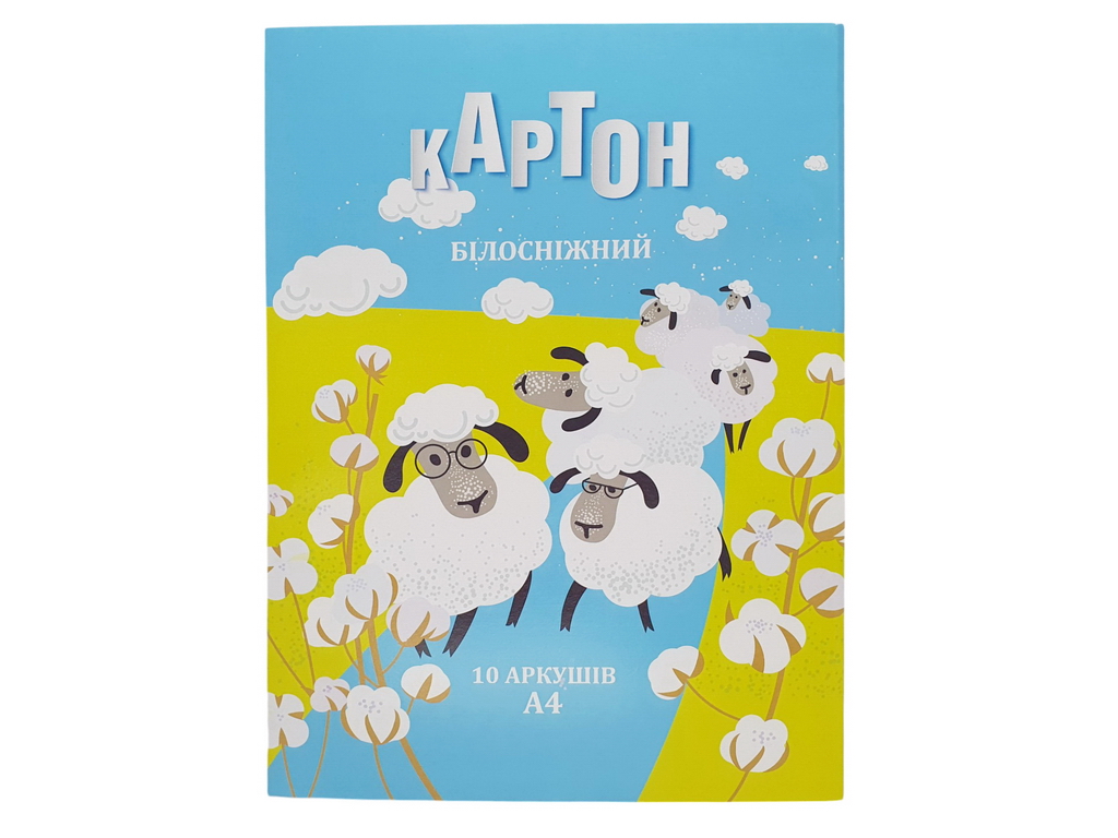 Картон білий A4 крейдований, 10 аркушів у картонній папці