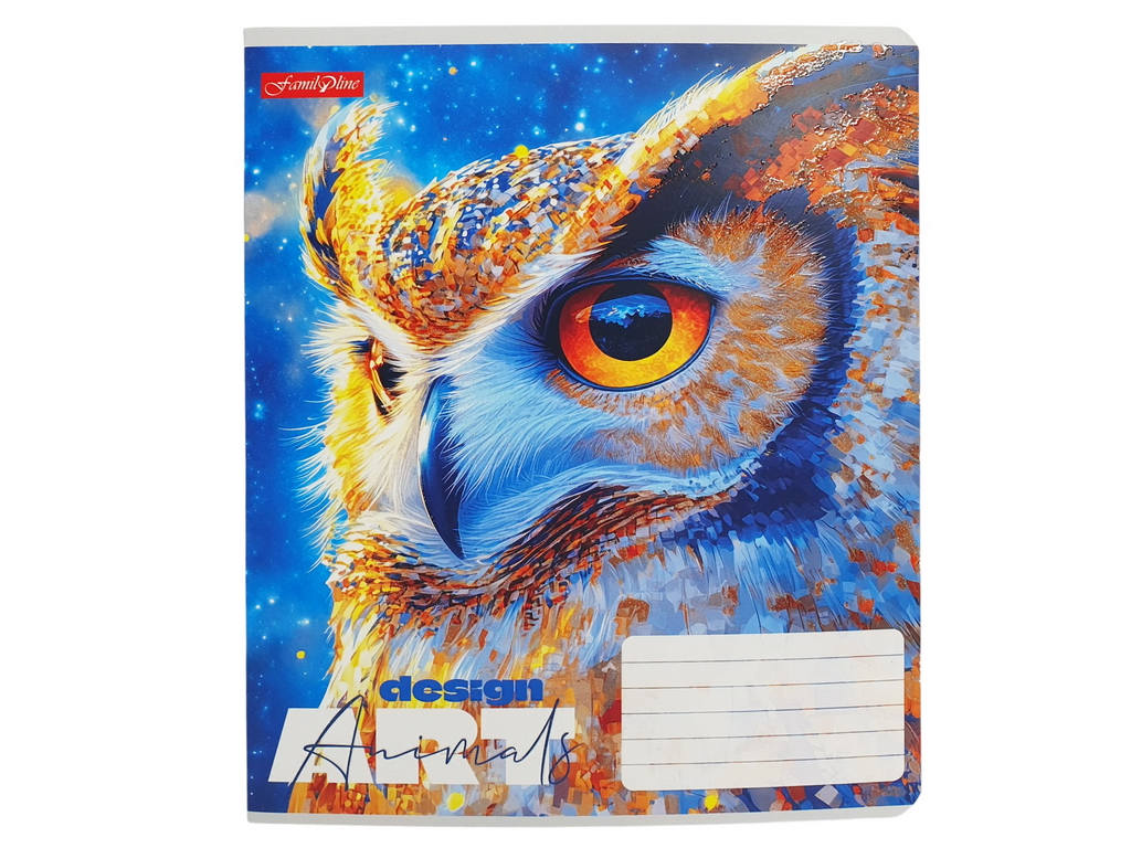 Зошит 60 аркушів, Клітка HOLOGRAPHIK SILVER зі срібним глітером (ціна за 1шт)