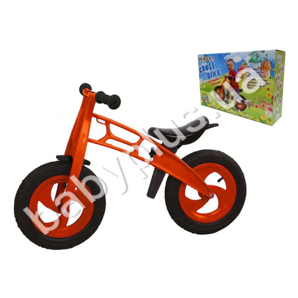 Беговел детский оранжевый Cross bike. Kinderway KW-11-018