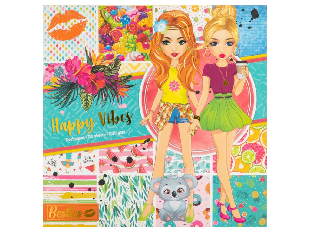 Блокнот для дизайна Happy Vibes. Besties 961034; (цена за 1шт)