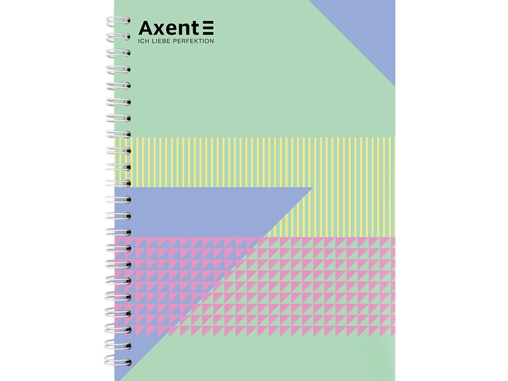 Блокнот на спіралі тверда обкладинка №19 А5. 96 аркушів. Axent 8032-19-A