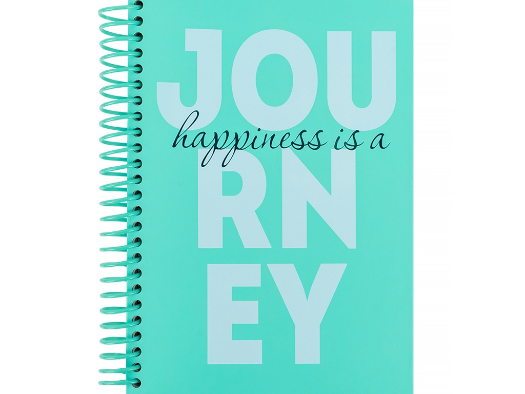 Блокнот на спіралі у клітинку тверда обкладинка Journey А5. 120 аркушів. Axent 8464-3-A