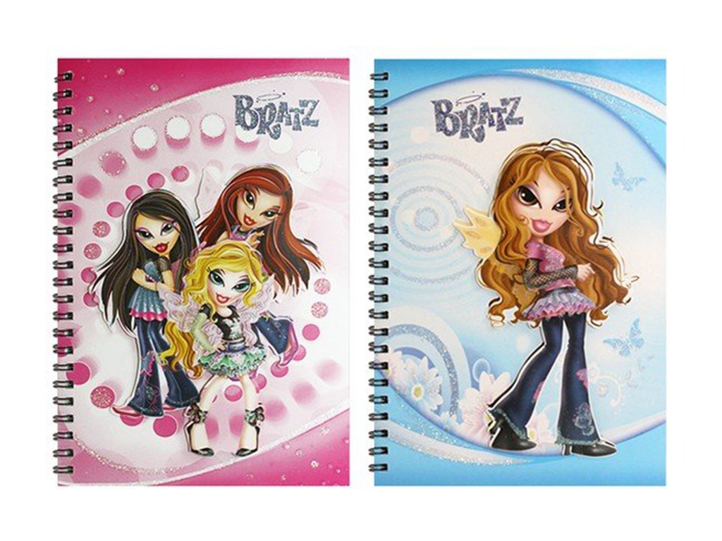 Блокнот объемный А5 на спирали Bratz. X65