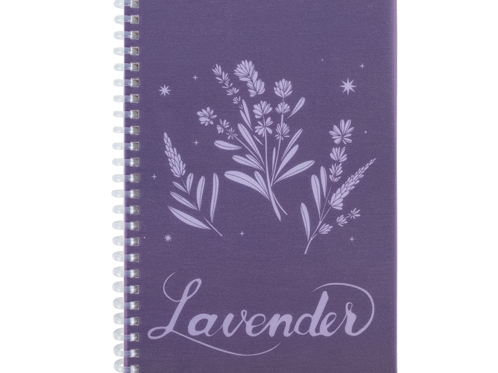 Блокнот в клітинку на спіралі А5. 80 аркушів. Lavender 4. Axent 8033-4-A