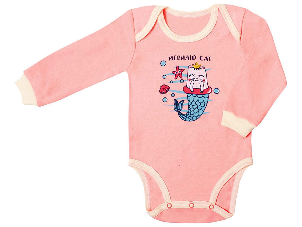 Боди детское для девочки Любимцы BD-19-04-2, Рост 74 персиковый, Gabbi