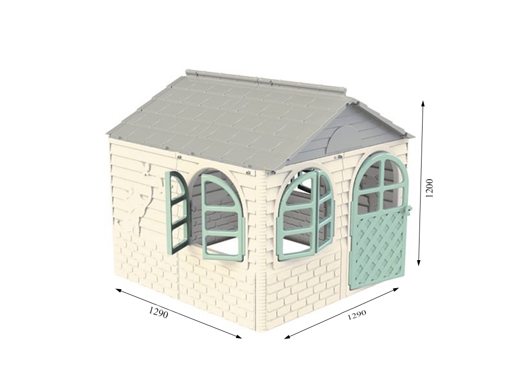 Домик детский со шторками белый. Doloni Toys 02550/5