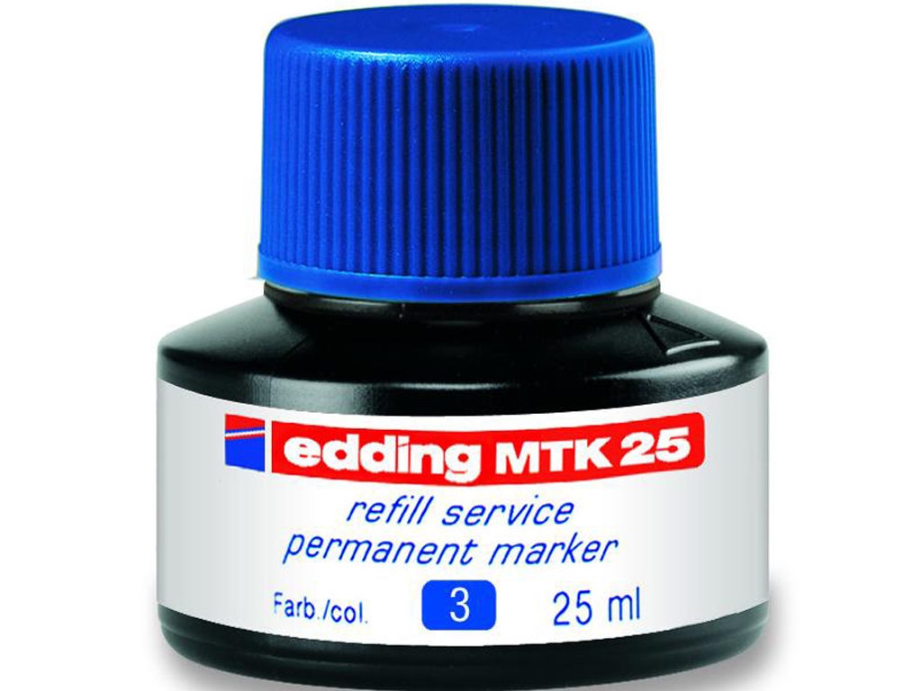 Чернила для заправки Permanent синие. Edding e-MTK25/03