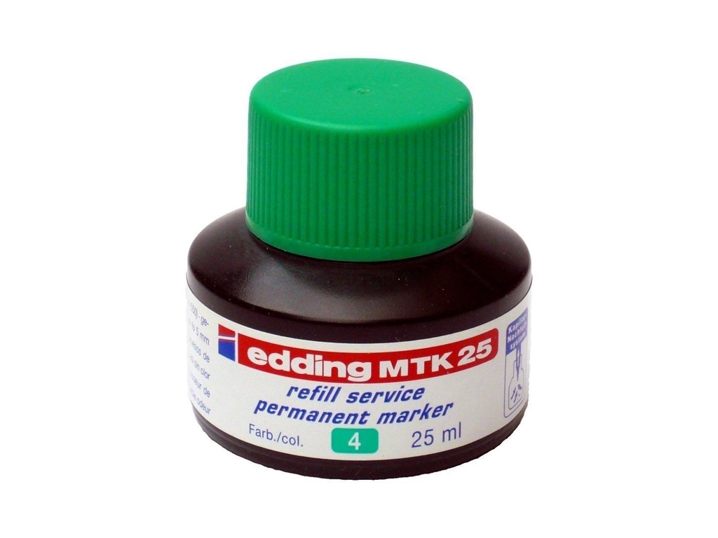 Чернила для заправки Permanent зеленая 25 мл. Edding e-MTK25/04