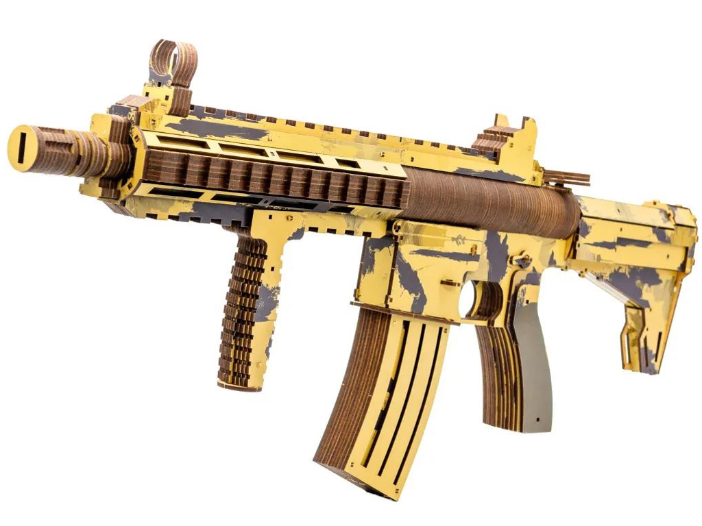 Деревянный 3D конструктор HK-416, PuzzleOK