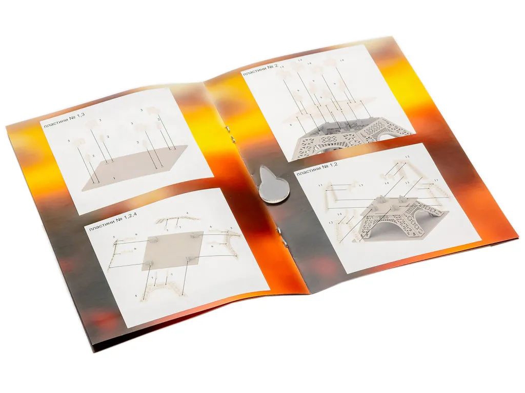 Деревянный 3D конструктор Эйфелева башня, PuzzleOK Puz-00925