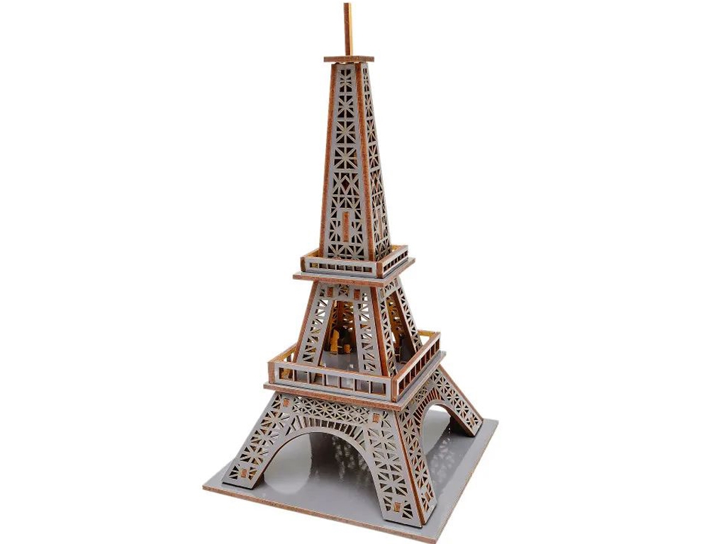 Деревянный 3D конструктор Эйфелева башня, PuzzleOK Puz-00925