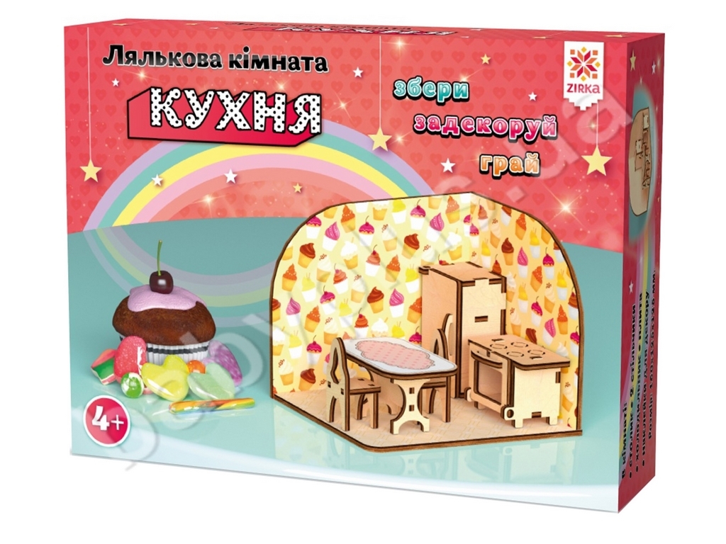 Деревянный 3D конструктор Кухня, ZIRKA