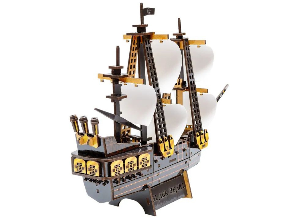Деревянный 3D конструтор Пиратский Корабль, PuzzleOK Puz-00928