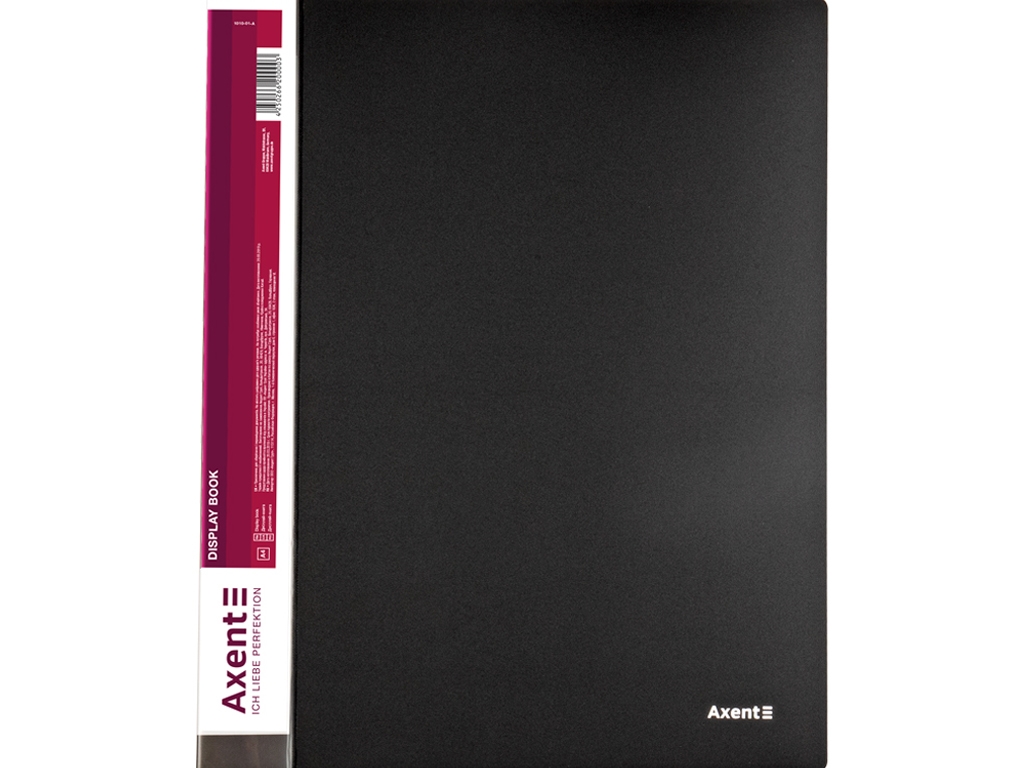 Дисплей-книга для документов Axent 1010-01-A, 10 файлов A4, черная, Axent