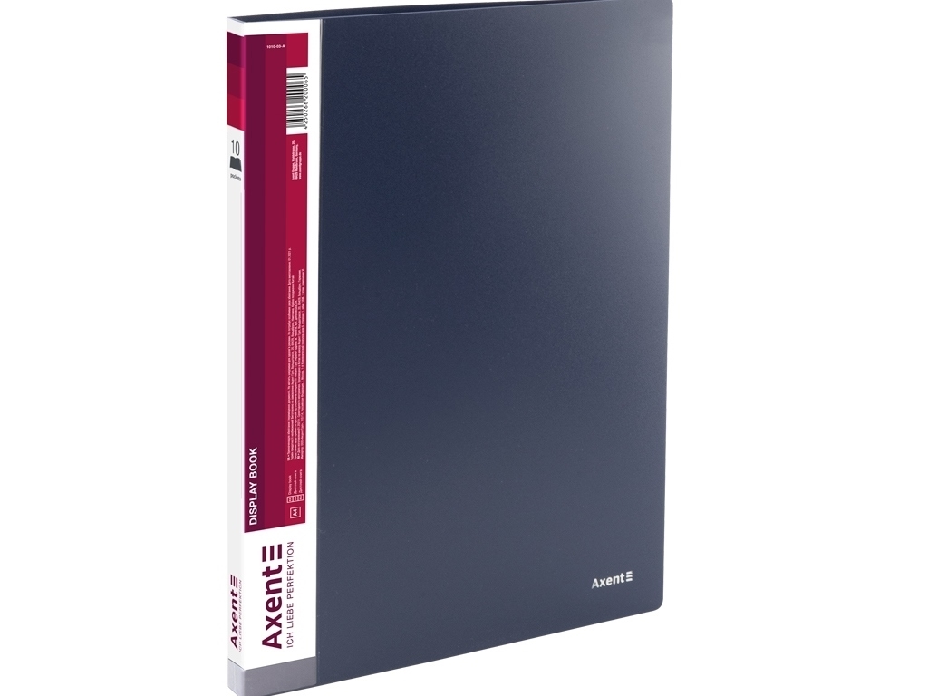 Дисплей-книга для документов Axent 1010-03-A, 10 файлов A4, серая, Axent