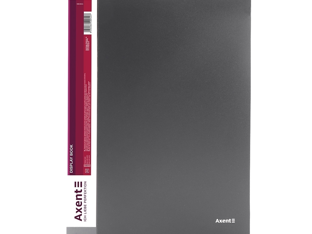 Папка дисплей-книга Axent 1040-03-A A4, 40 файлов, серая, Axent
