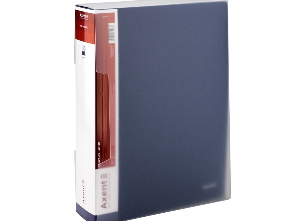 Папка дисплей-книга Axent 1200-02-A A4, 100 файлов, синяя, Axent