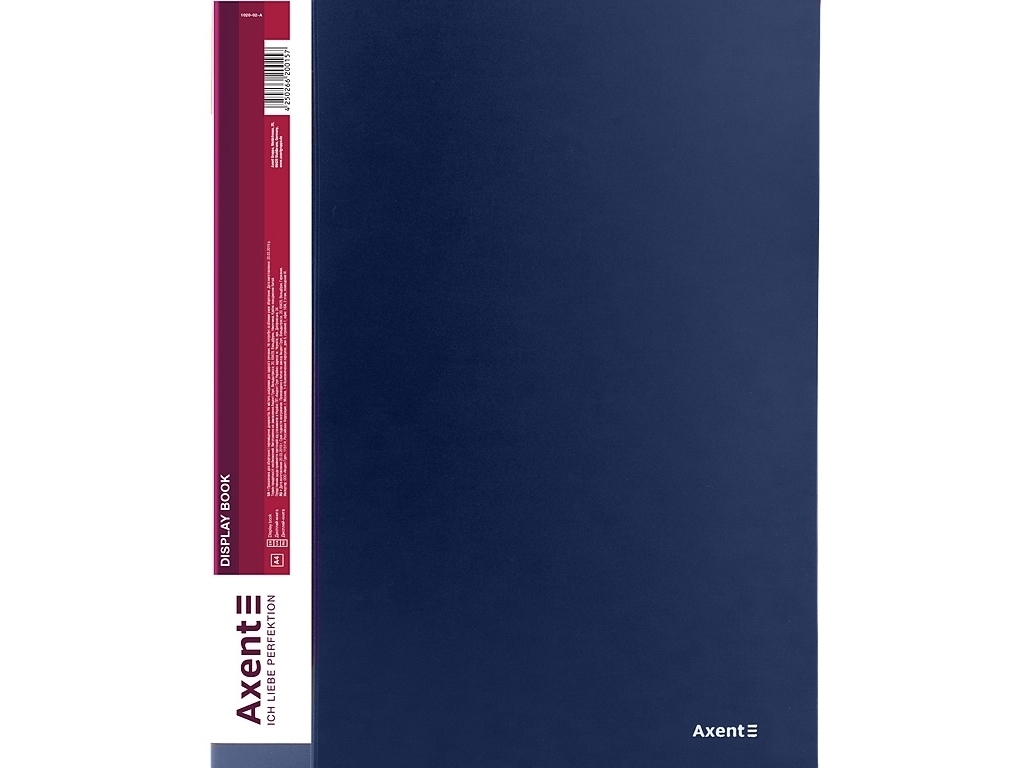 Дисплей-книга для документов Axent 1020-02-A, 20 файлов A4, синяя, Axent