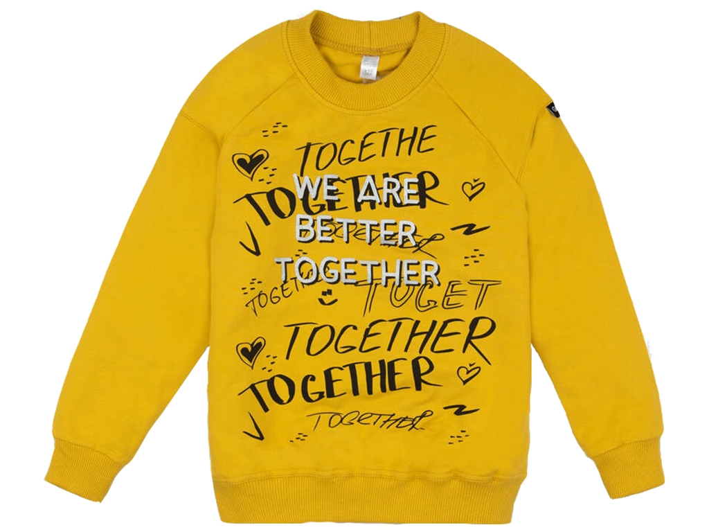 Джемпер дитячий для дівчинки Together DG-21-91-1 двонитка, Зріст 128 гірчичний, Gabbi