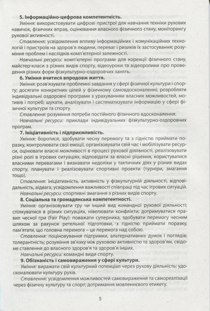 Учебная программа "Физическая культура в школе. 10-11 классы. Уровень стандарта