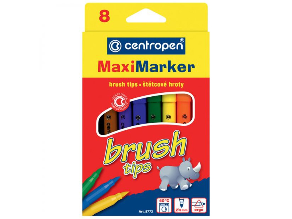 Фломастеры Brush 8 цветов. Centropen 8773/08