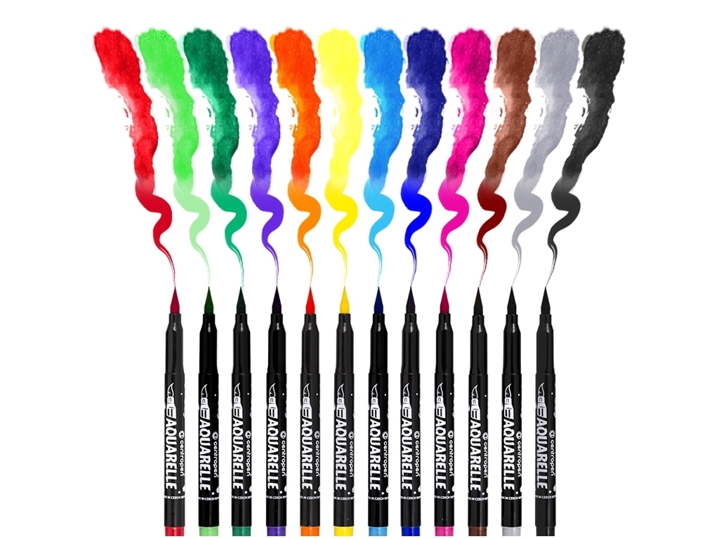 Фломастери акварельні 12 кольорів. Centropen 8683/12