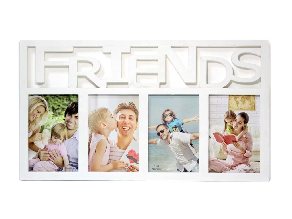 Фоторамка коллаж FRIENDS на 6 фото 48х32,5см, Белая, B601-FR