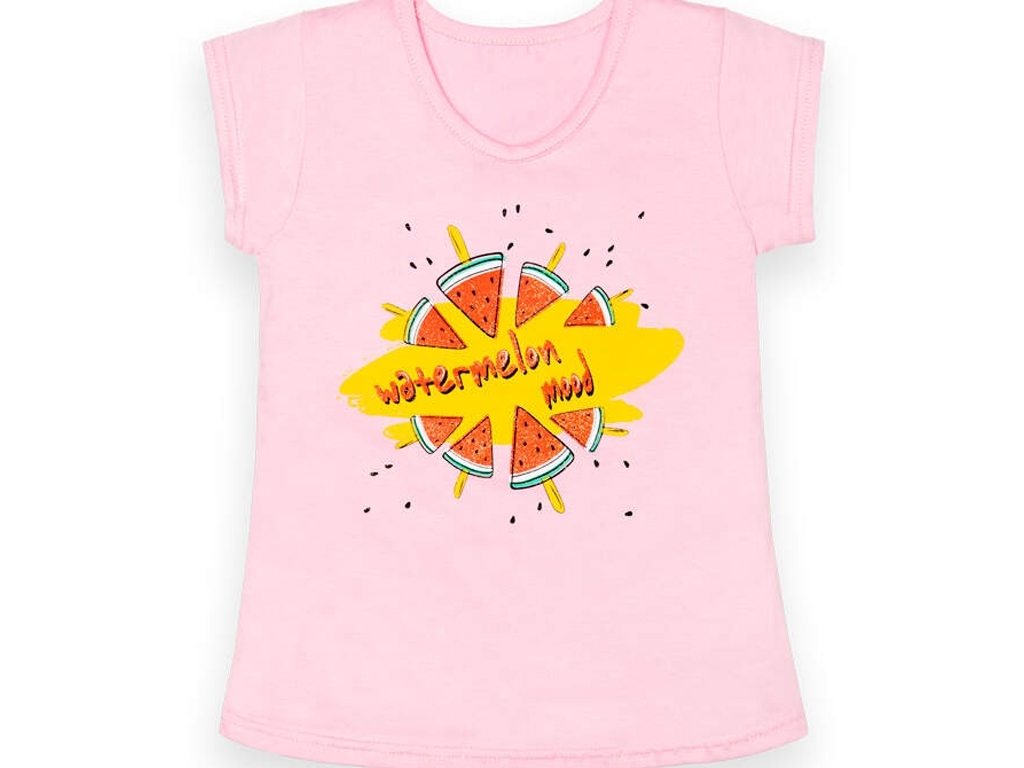 Футболка детская для девочки Good mood FT-22-10/1 лето, Рост 116 розовый, Gabbi