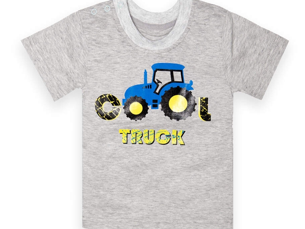 Футболка детская для мальчика Truck FT-22-5/1, Рост 92 серый меланж, Gabbi
