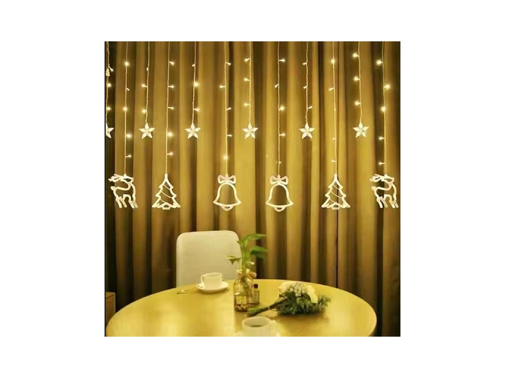 Гірлянда-фіранка світлодіодна Christmas lights 2,5х0,85м, 120led, R92657