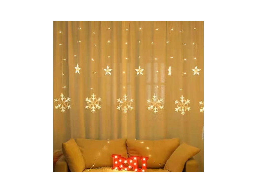 Гірлянда-фіранка світлодіодна Snowflakes 2,5х0,85м, 120led, R92652