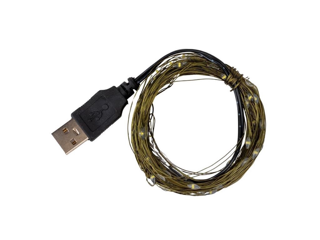 Гірлянда Роса 100LED біла від USB 10м, 9133-014