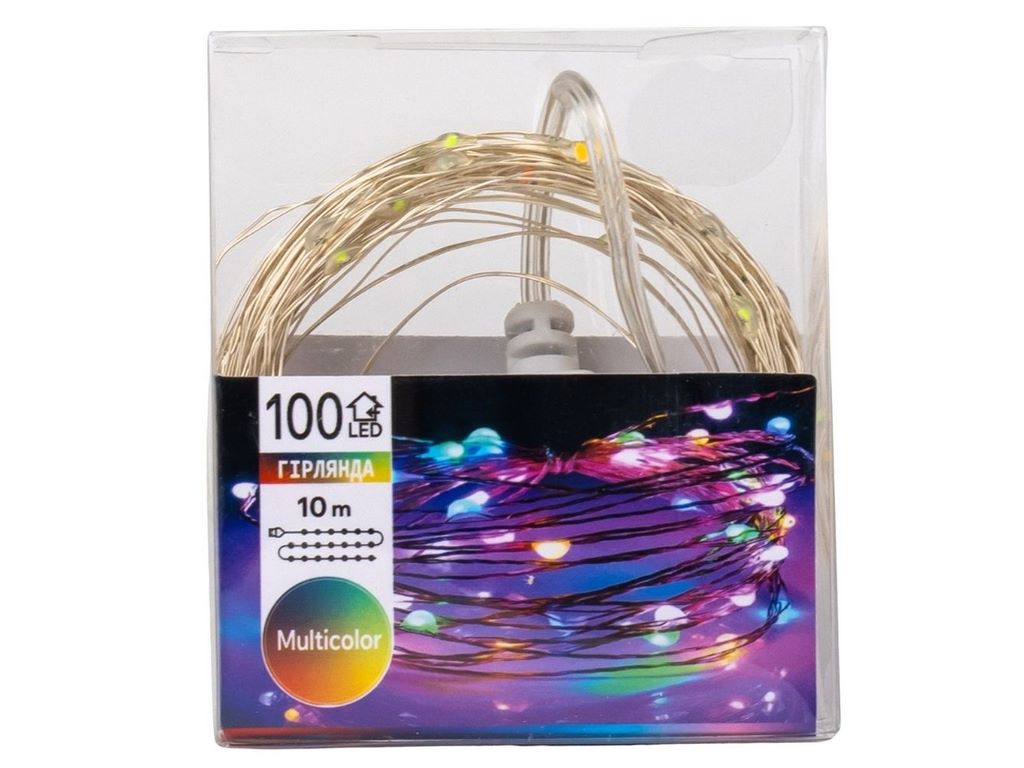 Гирлянда Роса 100LED разноцветная от USB 10м, 9133-010