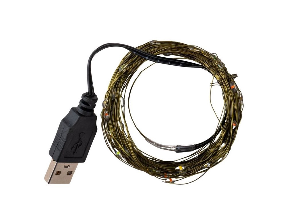Гірлянда Роса 100LED різнокольорова від USB 10м, 9133-015