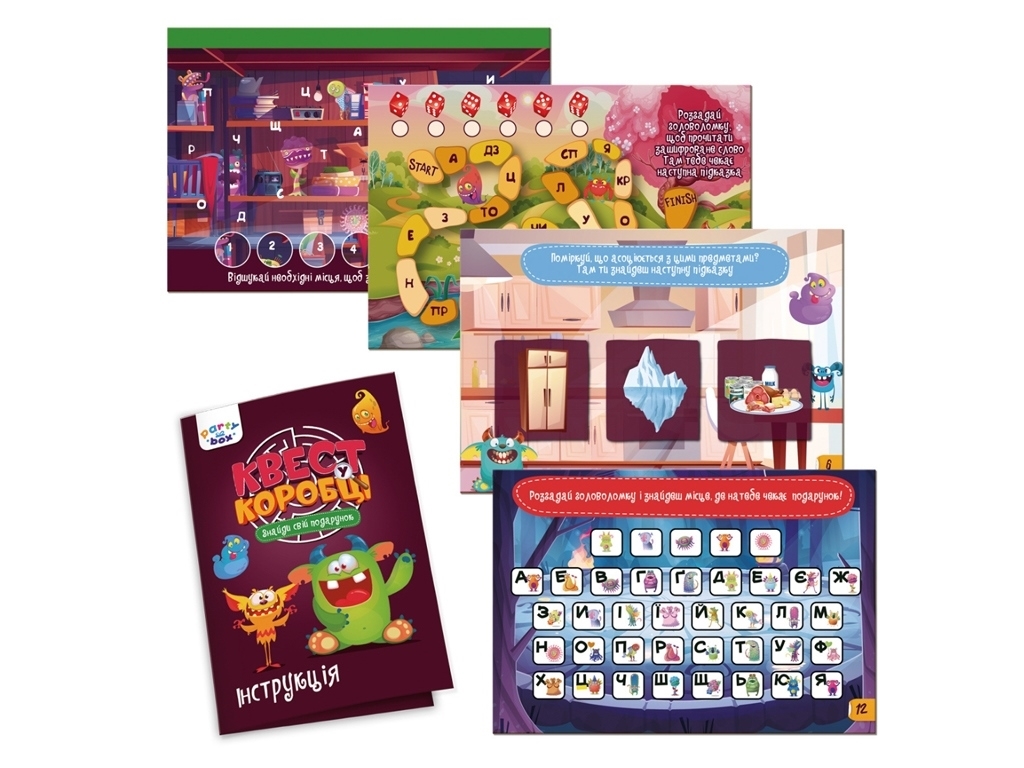 Настольная игра "Квест в коробке Монстры", 6+, Vladi Toys