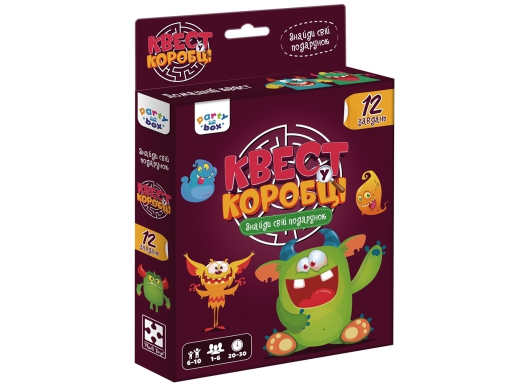 Настольная игра "Квест в коробке Монстры", 6+, Vladi Toys