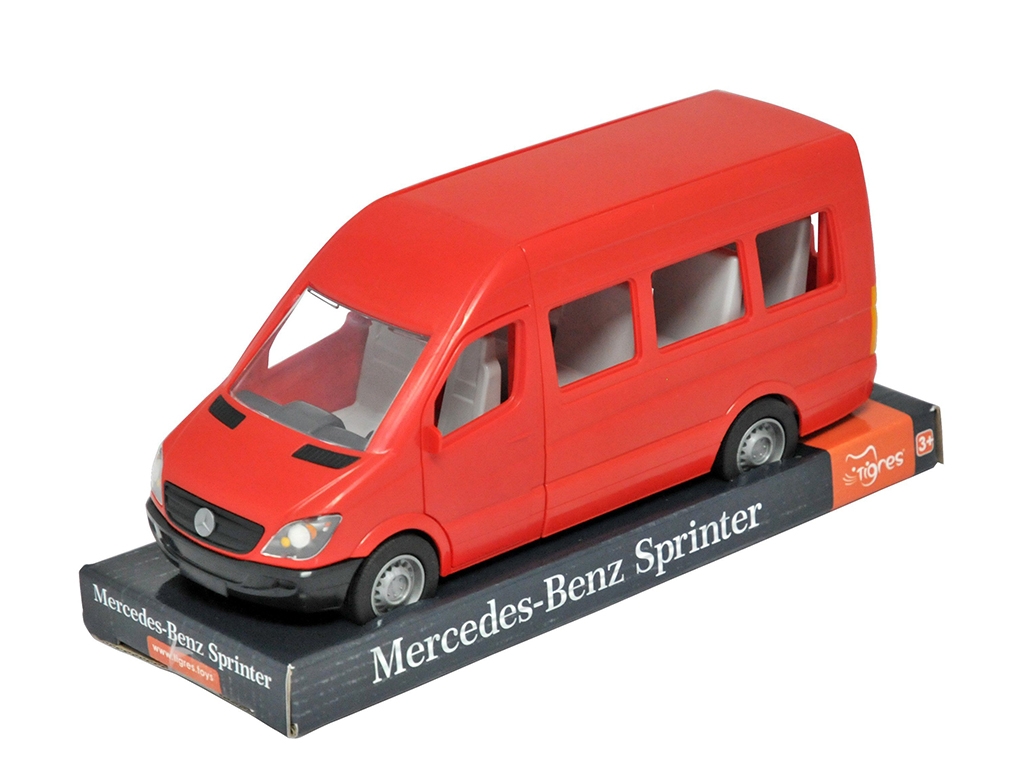Автомобіль Mercedes-Benz Sprinter пасажирський - червоний на планшетці. Tigres 39705