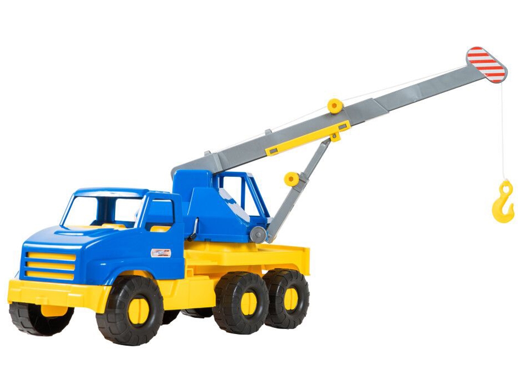 Машинка автокран City Truck 39396 47,5 см, подвижная стрела с крюком, Tigres