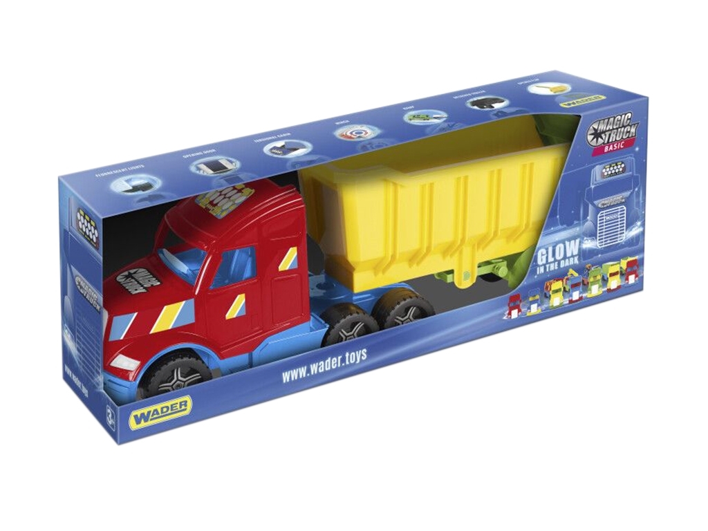Машинка вантажівка з причепом відкривний борт Magic Truck Basic 36300 79 см, Wader