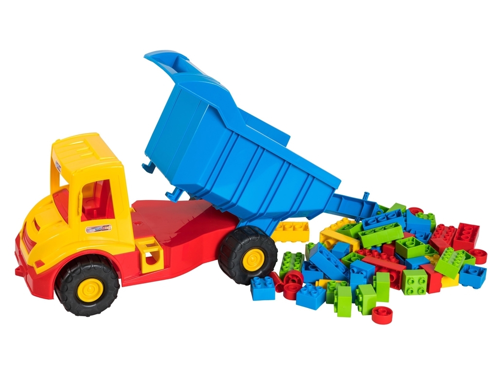 Машинка самоскид Multi Truck 39221 з конструктором 38 см, відкидний кузов, Tigres