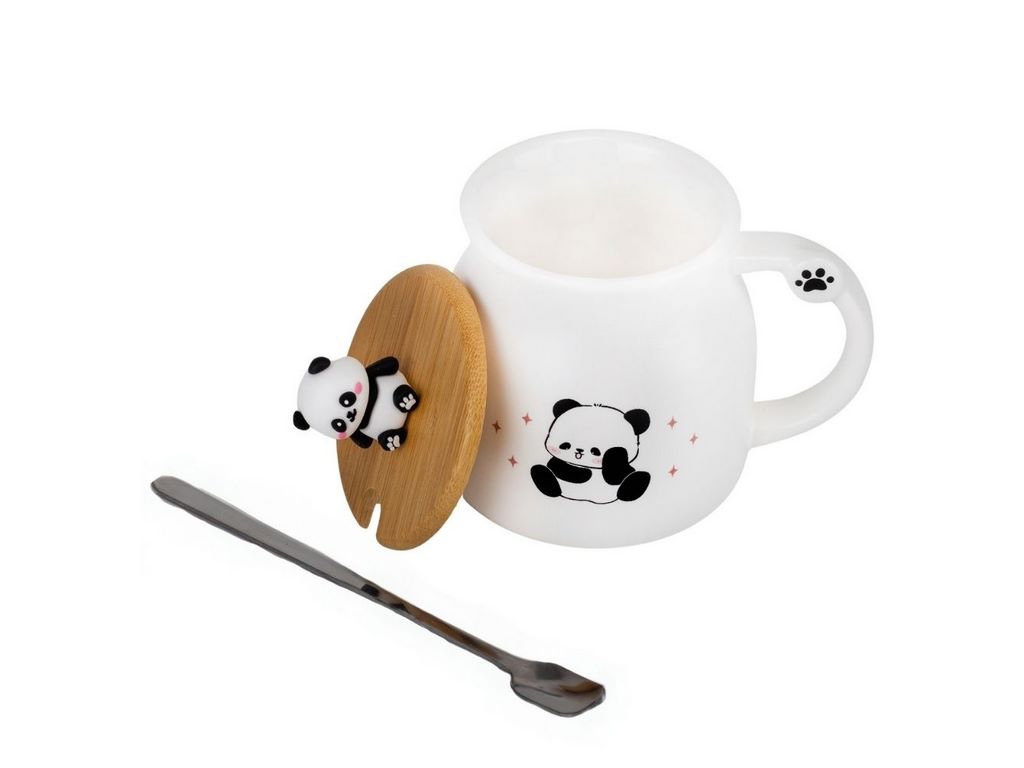 Керамическая Кружка Panda 350 мл, Микс цветов, 9200-008