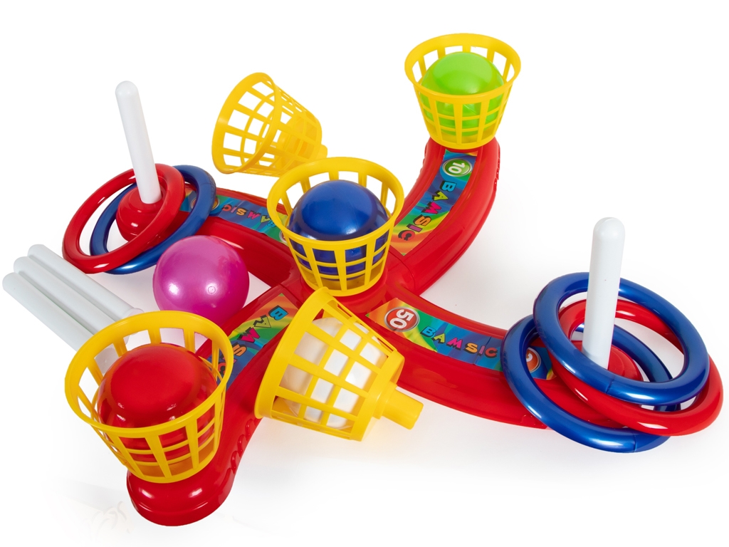 Игра кольброс 3в1 ГИГО №3, 40 см, бросание колец и шаров, BAMSIC