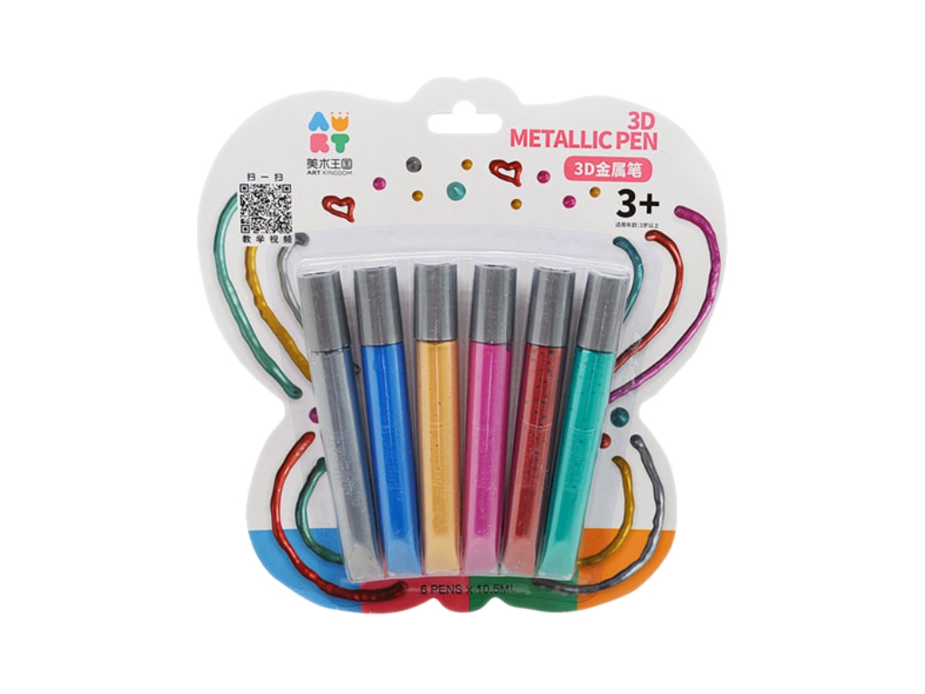 Клей для творчества Metallic Pen 3D 6 шт. ST02367