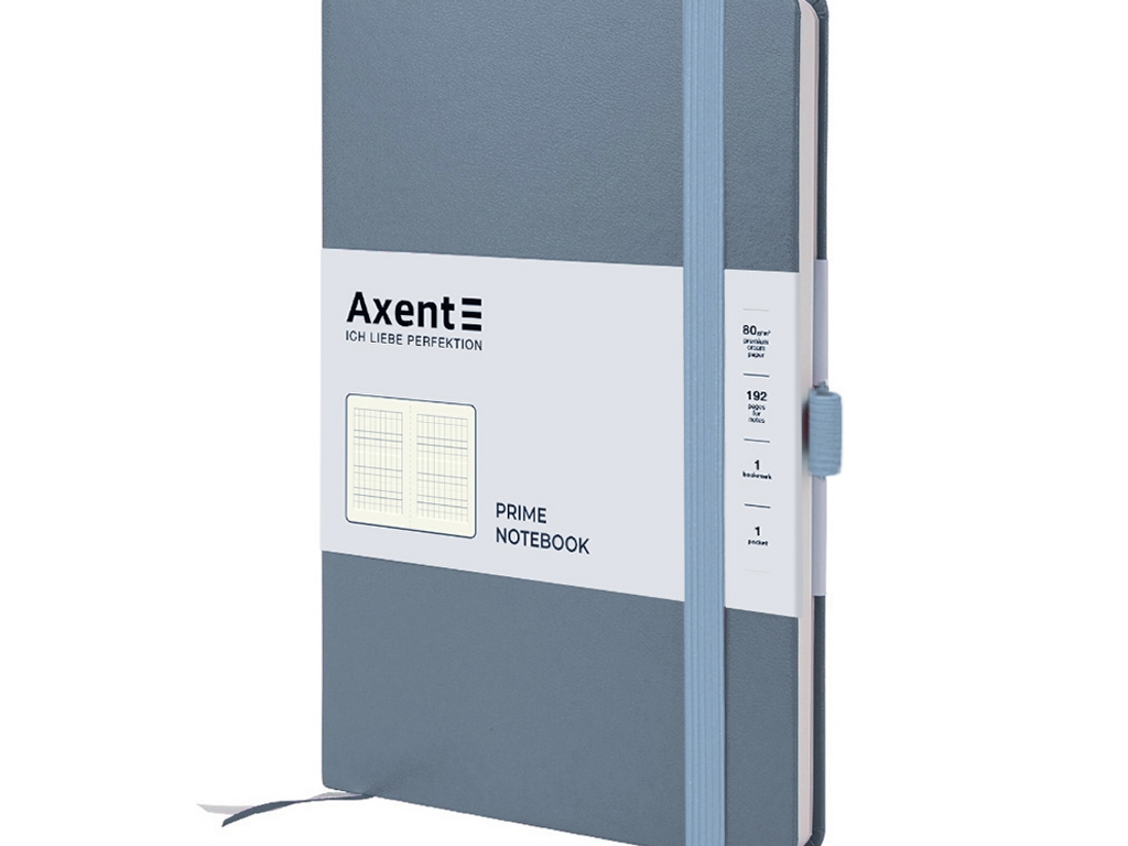 Книга записна у клітинку сіра Partner Prime A5. 96 аркушів. Axent 8305-62-A