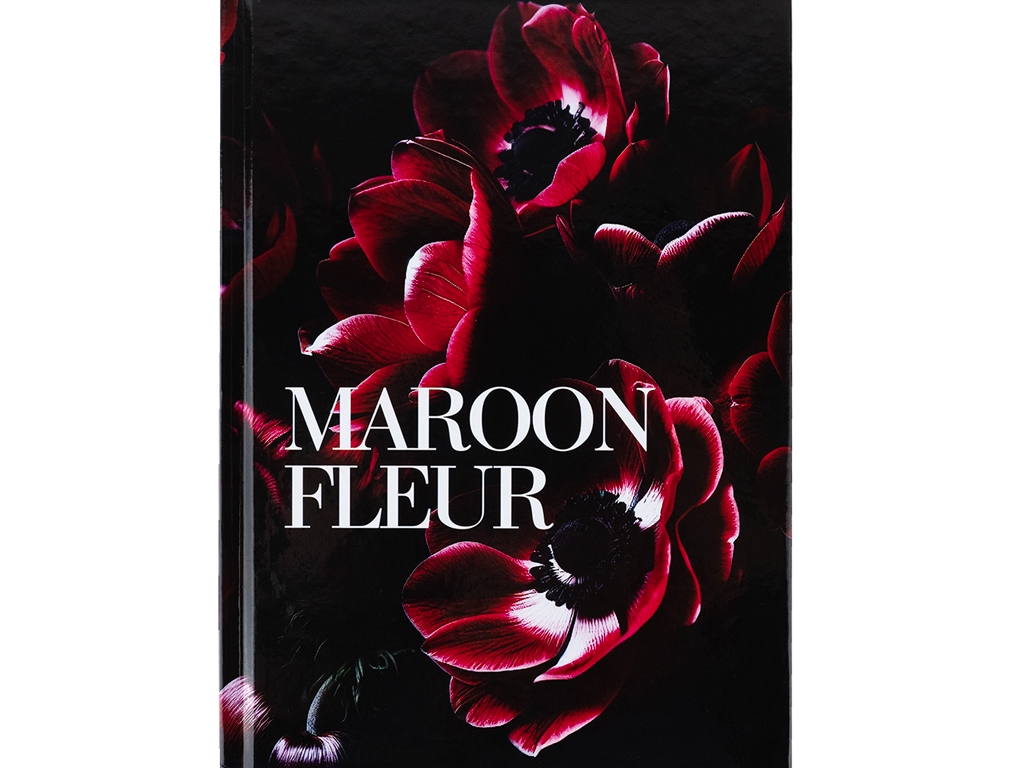 Книга записная в клетку Maroon fleur А5. 96 листов. Axent 8459-1-A