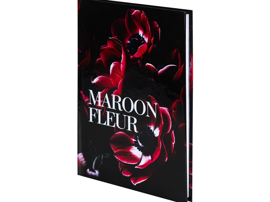 Книга записная в клетку Maroon fleur А5. 96 листов. Axent 8459-1-A