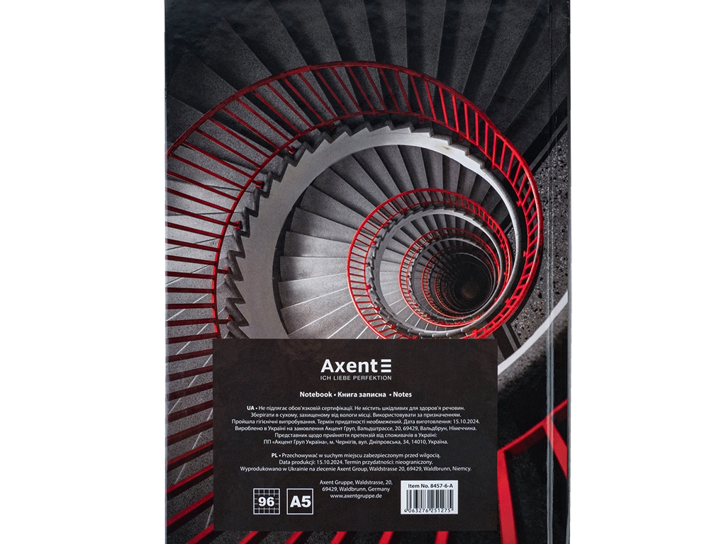 Книга записная в клетку R&B Ladder А5. 96 листов. Axent 8457-6-A