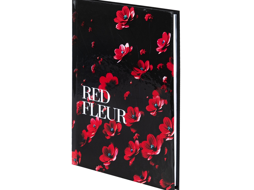 Книга записная в клетку Red fleur А5. 96 листов. Axent 8459-3-A