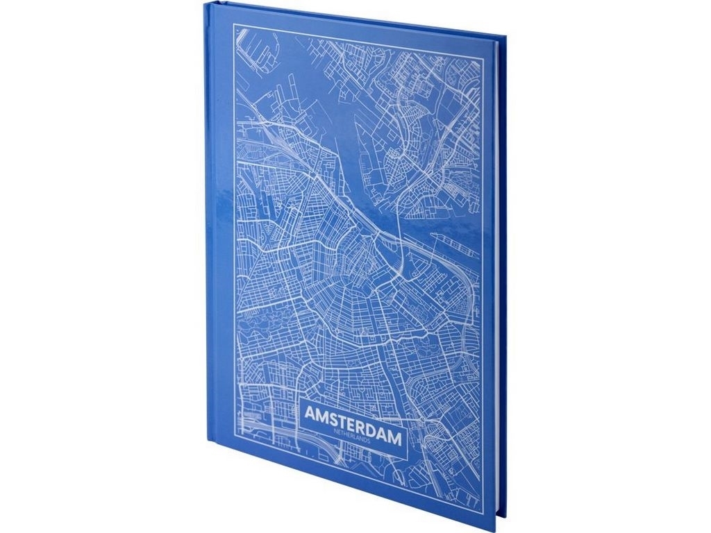 Книга записная в клетку голубая А4 Maps Amsterdam. 96 листов. Axent 8422-507-A