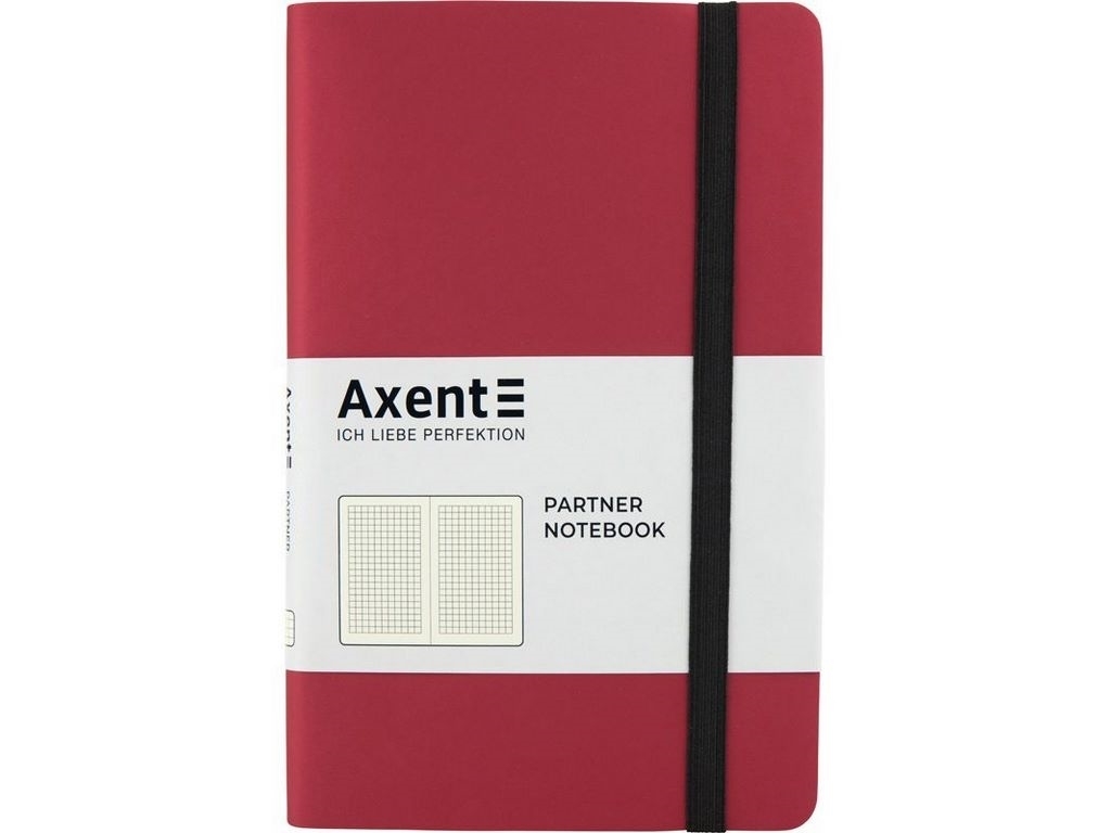 Книга записная в клетку красная Partner Soft A5-. 96 листов. Axent 8206-05-A